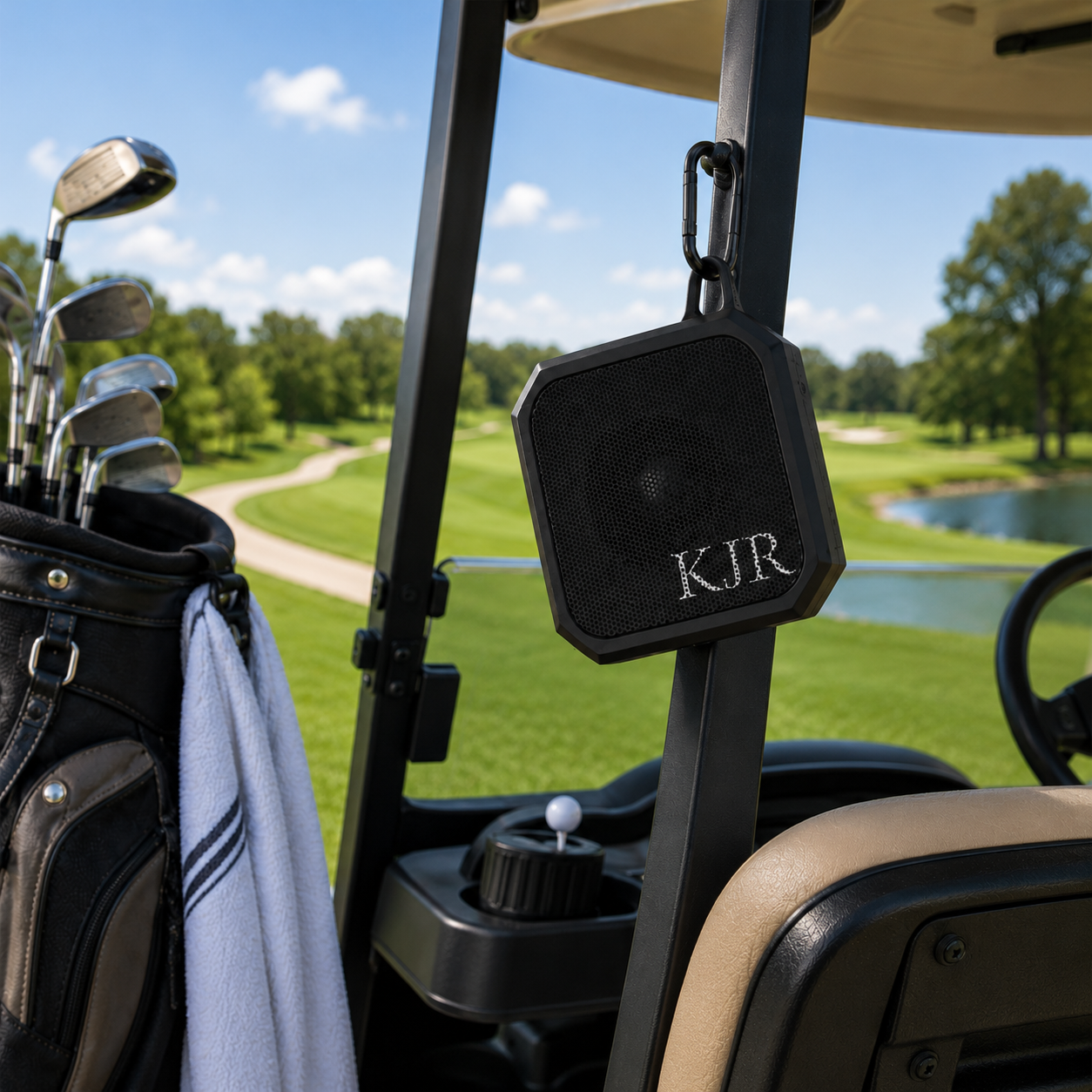 Personalized Outdoor Bluetooth Speaker — Monogram KJR Waterproof Portable Speaker
