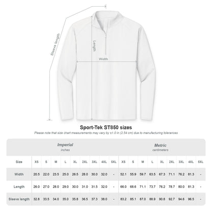 Back Nine Social Performance Quarter‑Zip Pullover