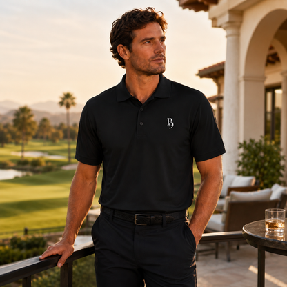 Back Nine Social Performance Golf Polo - Vintage Cream