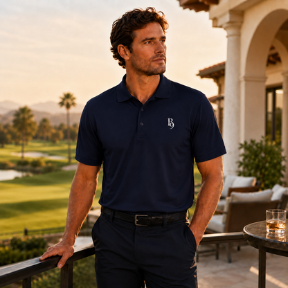 Back Nine Social Performance Golf Polo - Vintage Cream