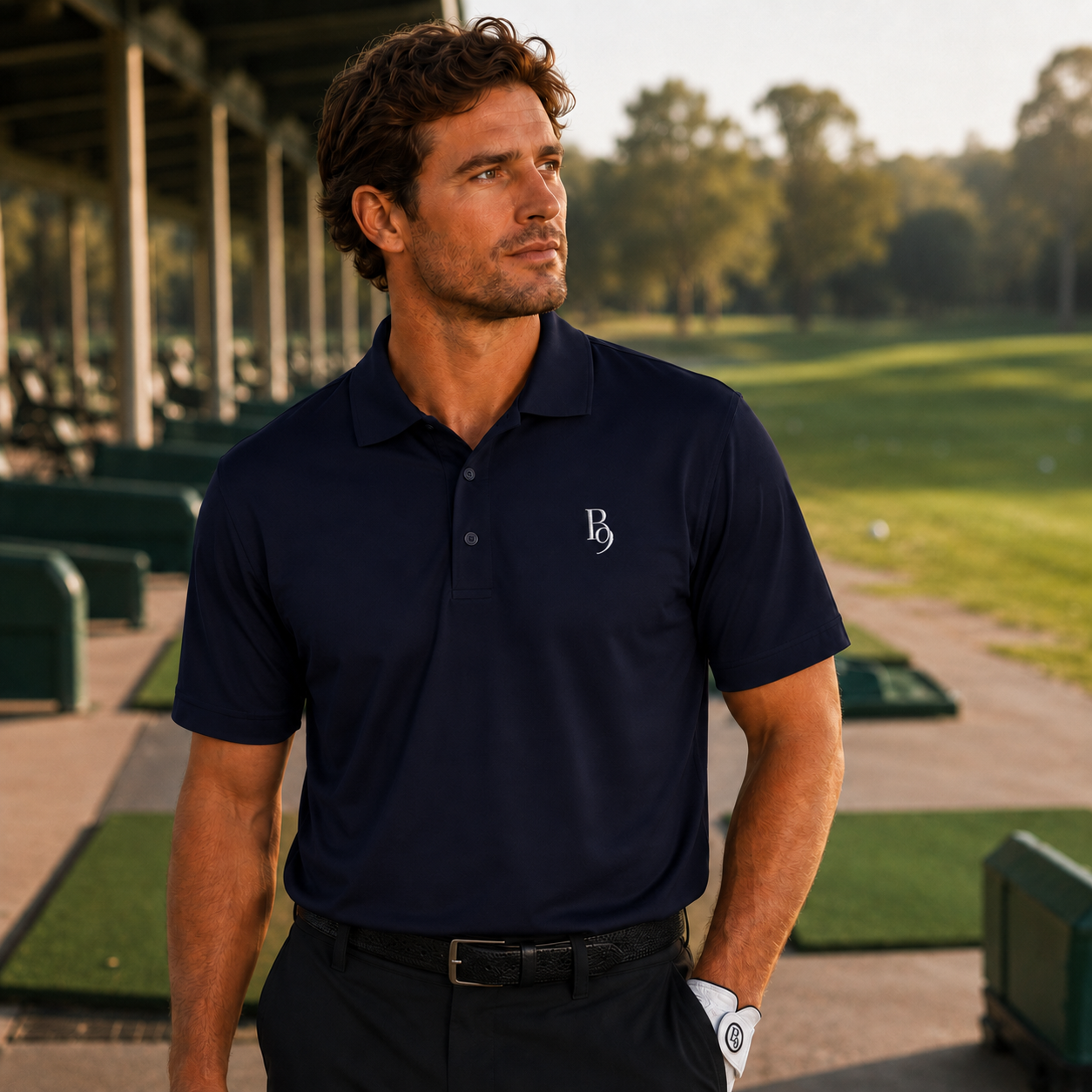 Back Nine Social Performance Golf Polo - Vintage Cream