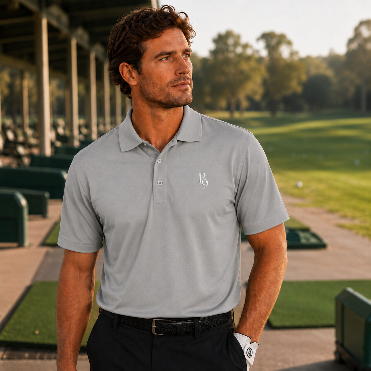 Back Nine Social Performance Golf Polo - Vintage Cream