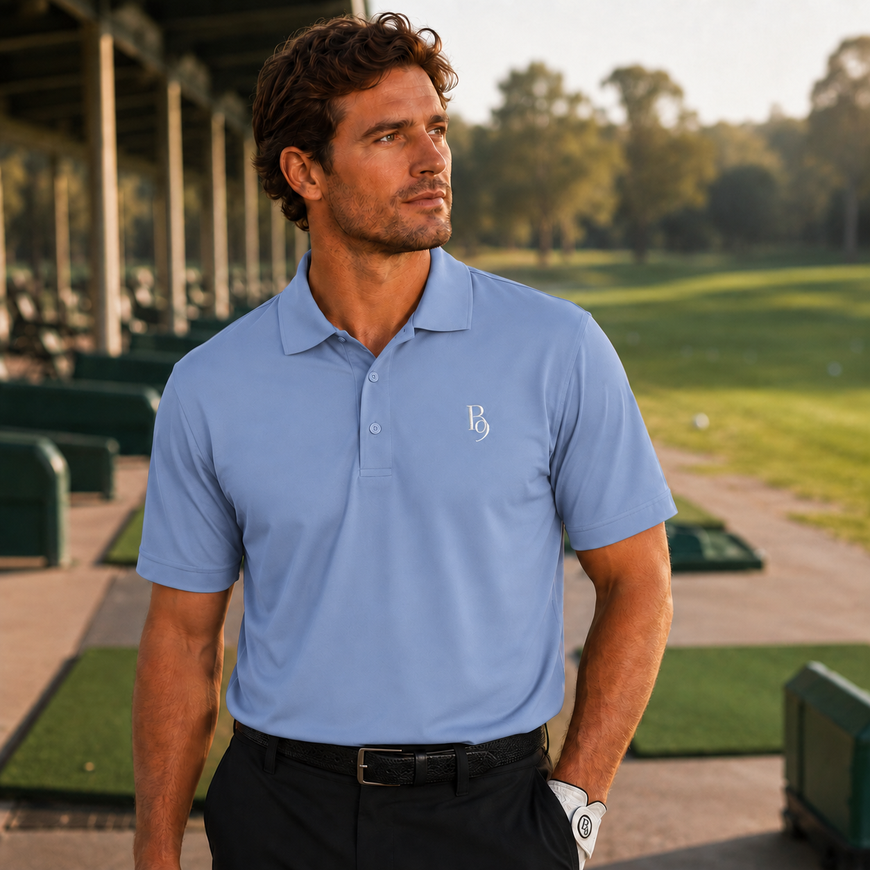 Back Nine Social Performance Golf Polo - Vintage Cream